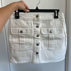 Forever 21 White Denim Skirt NWT